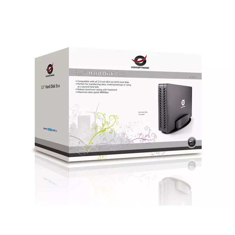 Conceptronic Caja para disco duro de 3,5