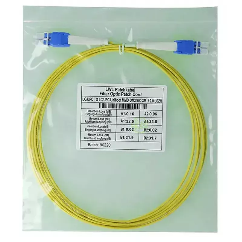 BlueOptics SFP8181BU3MK Cable de fibra óptica InfiniBand 3 m LC Amarillo
