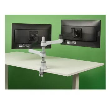 Brazo de monitor R-Go Tools R-Go Zepher Dual, para dos monitores, totalmente ajustable, capacidad de carga 0-8 kg, 100% circular, negro
