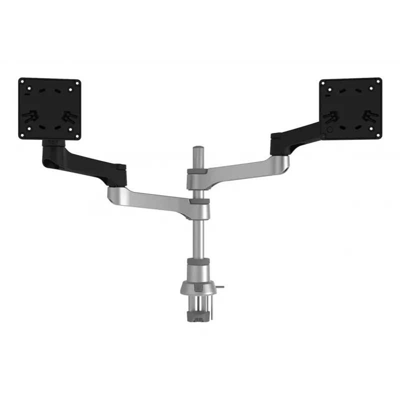 Brazo de monitor R-Go Tools R-Go Zepher Dual, para dos monitores, totalmente ajustable, capacidad de carga 0-8 kg, 100% circular, negro