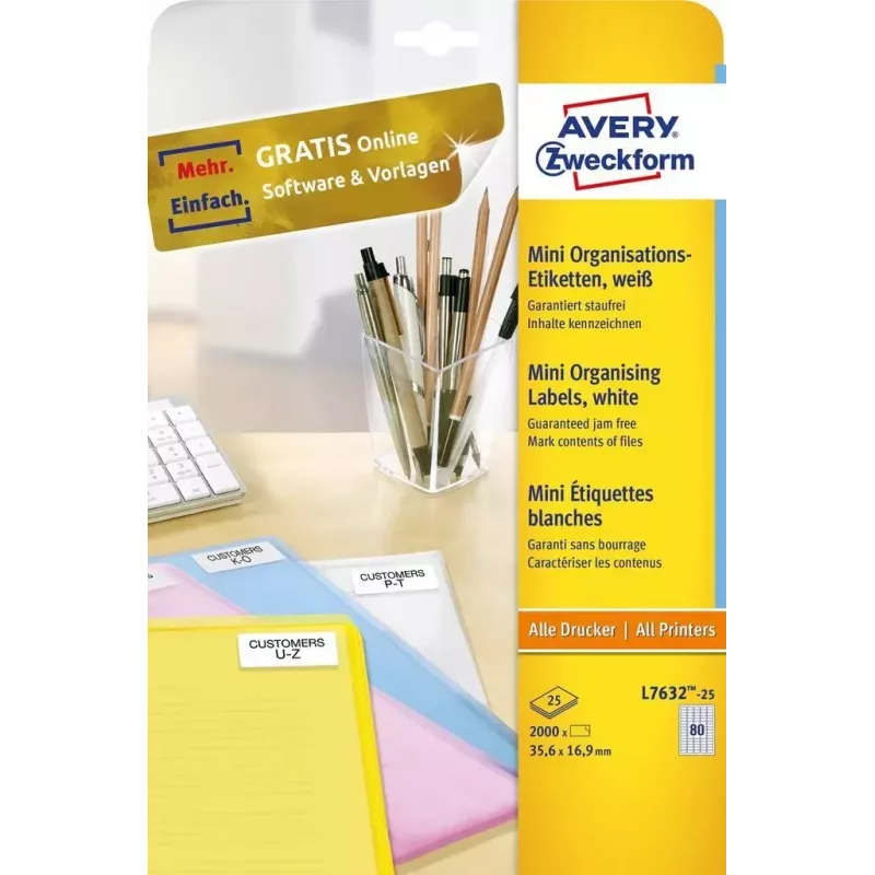 Etiquetas autoadhesivas Avery L7632-25