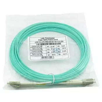 BlueOptics 050502K512000007.5M-BO Cable de conexión de fibra óptica dúplex (compatible con Corning), LC-UPC/LC-UPC, multimodo OM3 50/125 µm, 7,5 m