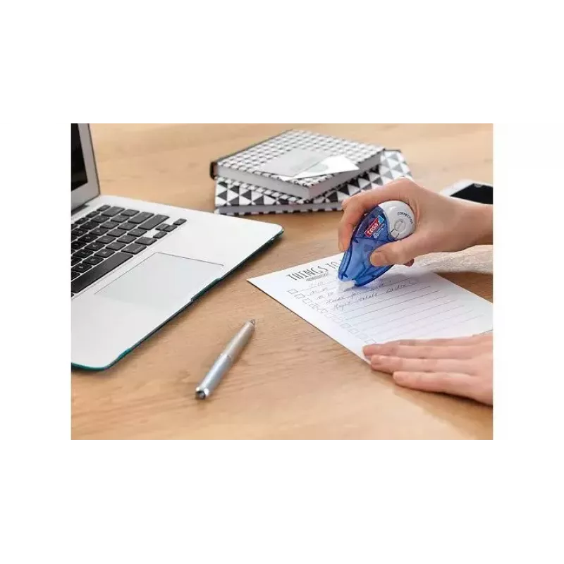 Corrector en cinta TESA 14 m azul blanco