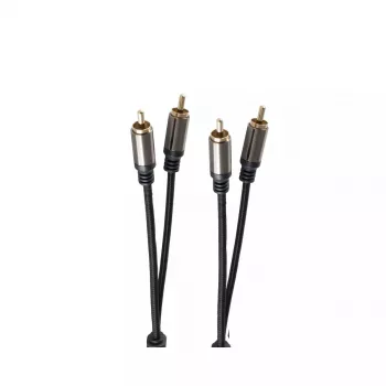 Cable de audio ShiverPeaks BS20-41255 2,5 m 2xRCA negro