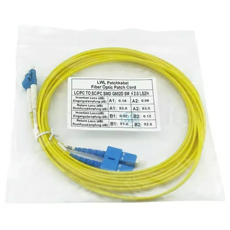 Cable de fibra óptica InfiniBand BlueOptics SFP3132BU3MK 3 m LC SC amarillo
