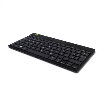 Teclado ergonómico R-Go Tools R-Go Compact Break, teclado compacto con software de pausas, QWERTY (IT), Bluetooth, negro