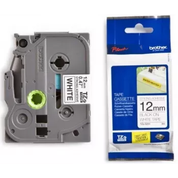Cinta de rotulación Brother TZ-231 negra 8 m 1,2 cm