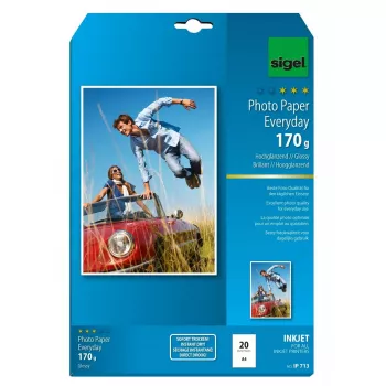 Papel de impresión A4 Sigel IP713 Gloss 20 hojas blanco