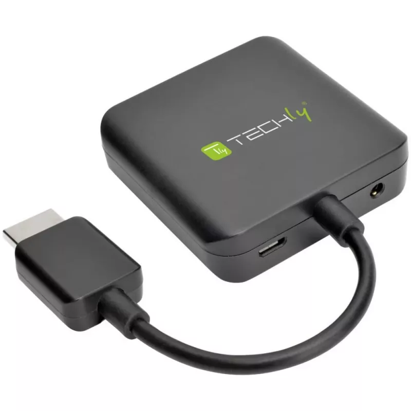 Techly Extractor de audio HDMI estéreo/audio 5.1 canales 4K 3D IDATA HDMI-VGA8