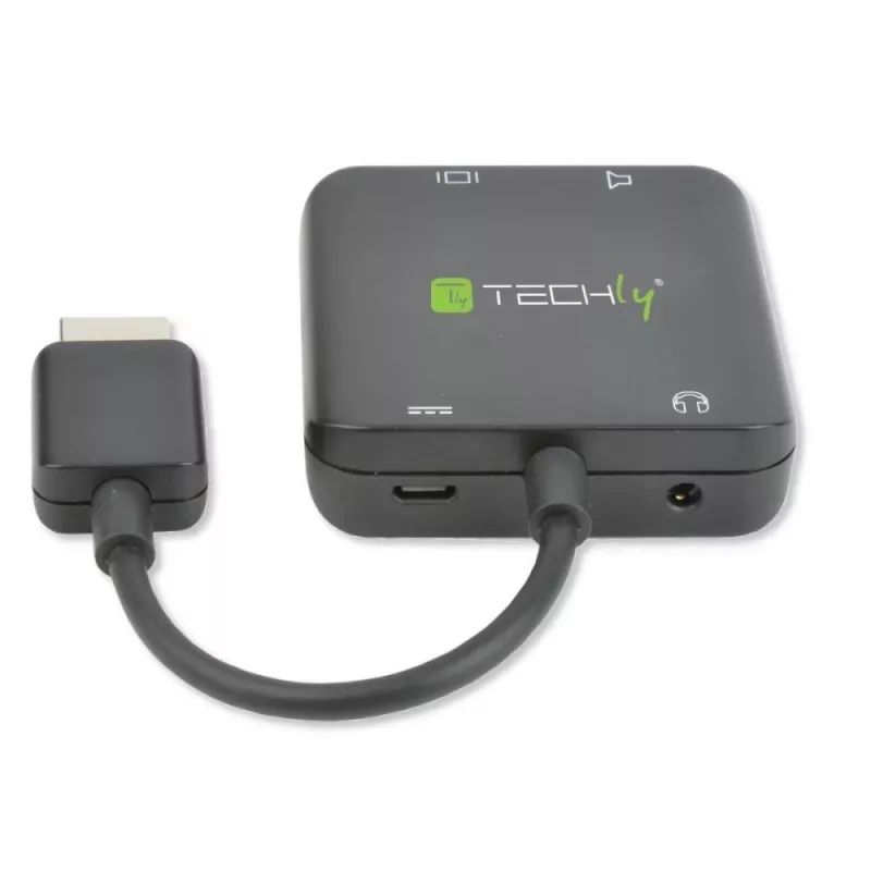 Techly Extractor de audio HDMI estéreo/audio 5.1 canales 4K 3D IDATA HDMI-VGA8