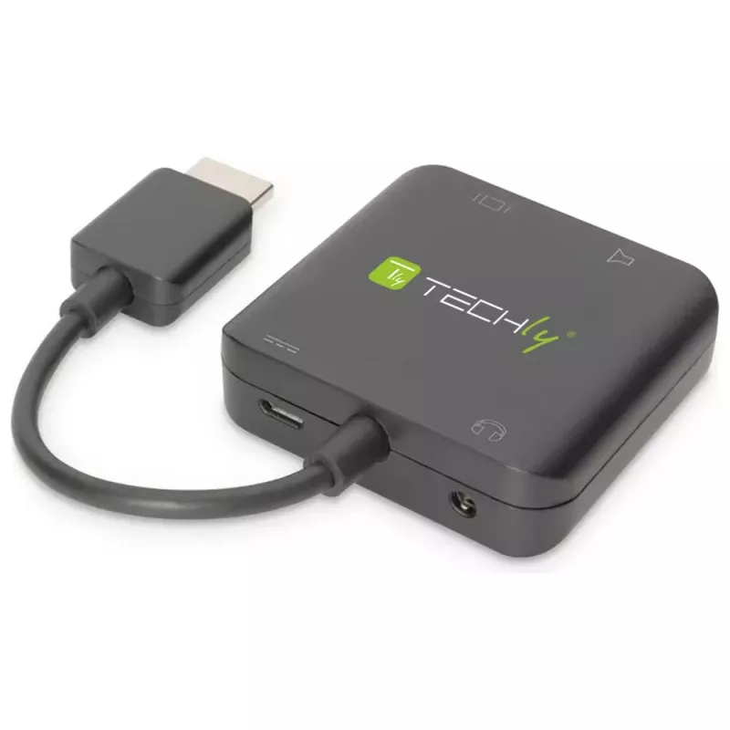 Techly Extractor de audio HDMI estéreo/audio 5.1 canales 4K 3D IDATA HDMI-VGA8