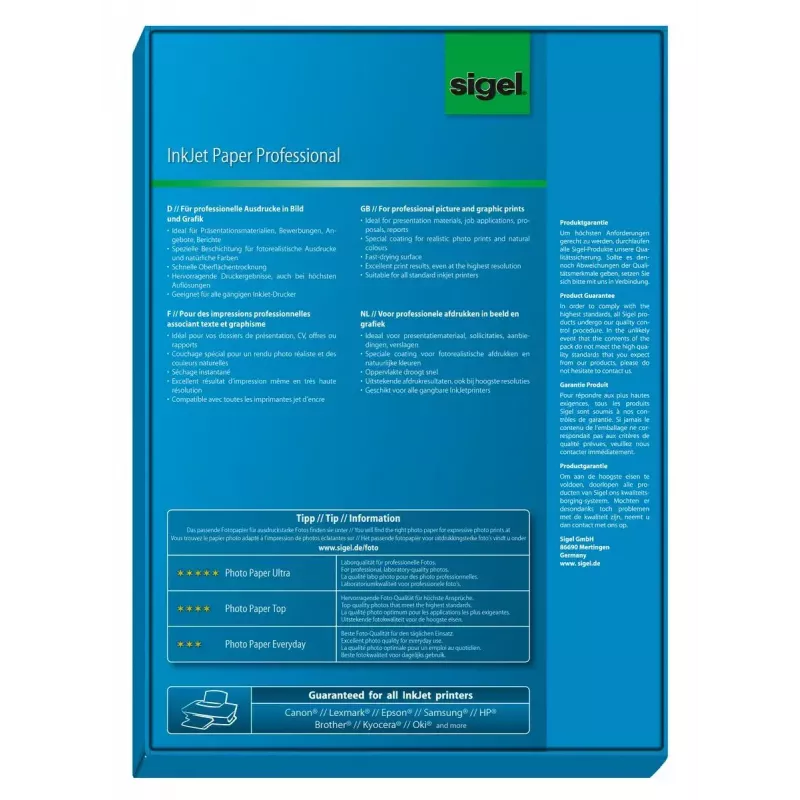 Papel de impresora A4 Sigel IP288 mate 200 hojas blanco