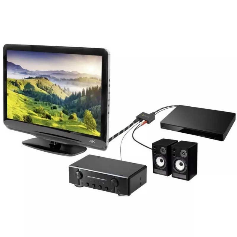Techly extractor de audio HDMI SPDIF + RCA R/L IDATA HDMI-EA, 5 V, 77 mm, 64 mm, 23 mm, 351 g