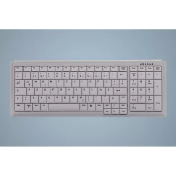 Teclado Active Key AK-7000 industrial PS/2 US inglés blanco con cable interruptores de tijera