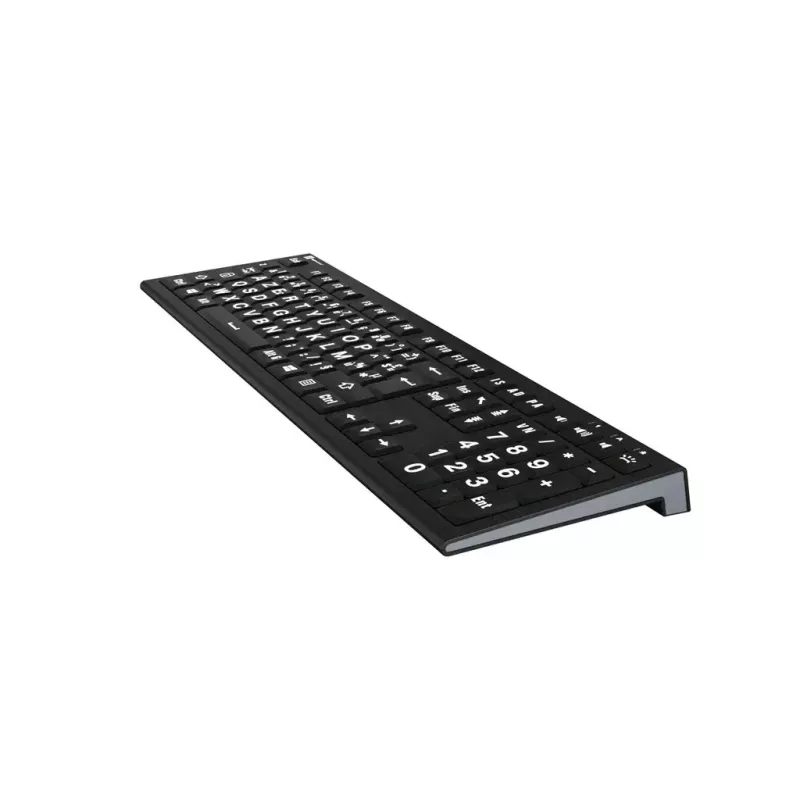 Teclado Logickeyboard LKB-LPWB-A2PC-FR Universal USB AZERTY francés negro