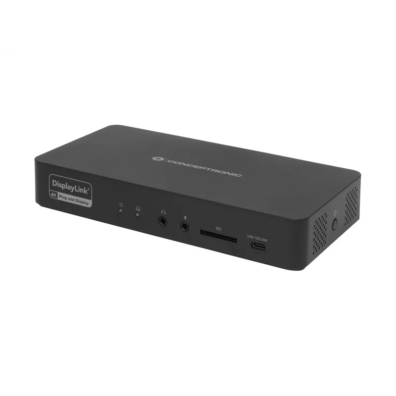 Estación de acoplamiento Conceptronic DONN31B 17 en 1 DisplayLink USB 3.2 Gen 2