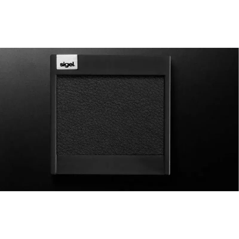 Dispensador de clips Sigel Cintano S negro piel sintética
