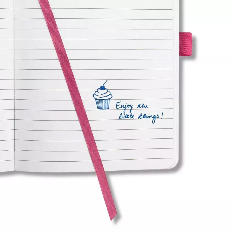 Cuaderno de notas Sigel JN105 A5 174 hojas rosa rayado encuadernado