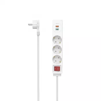 Hama 00223185 alargador de corriente 1,4 m 3 tomas de CA Interior Blanco