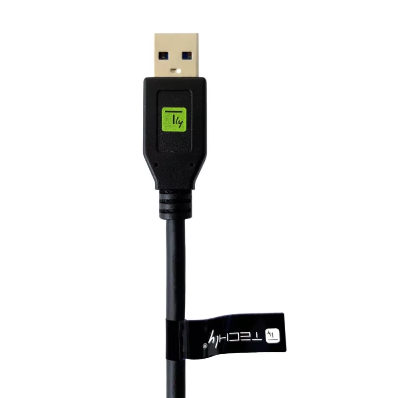 Techly ICOC MUSB312-CMAM05T Cable USB USB 3.2 Gen 1 (3.1 Gen 1) 0,5 m USB A USB C Negro