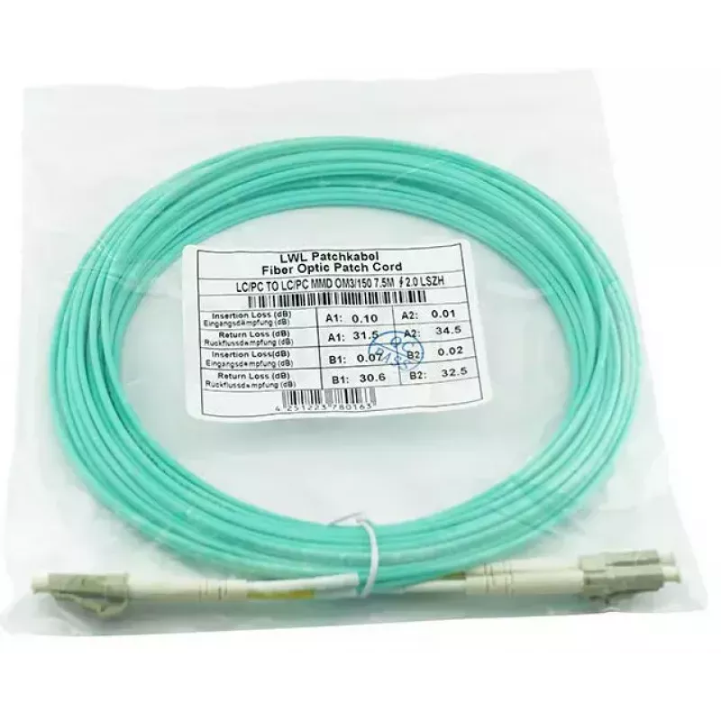 Cable de fibra óptica InfiniBand BlueOptics AJ835A 2 m LC aqua OM3