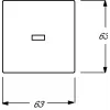 Placa de pared/tapa de interruptor Busch-Jaeger 1751-0-2814 blanco, 63×63 mm