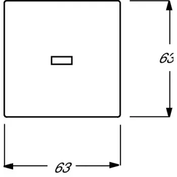 Placa de pared/tapa de interruptor Busch-Jaeger 1751-0-2814 blanco, 63×63 mm