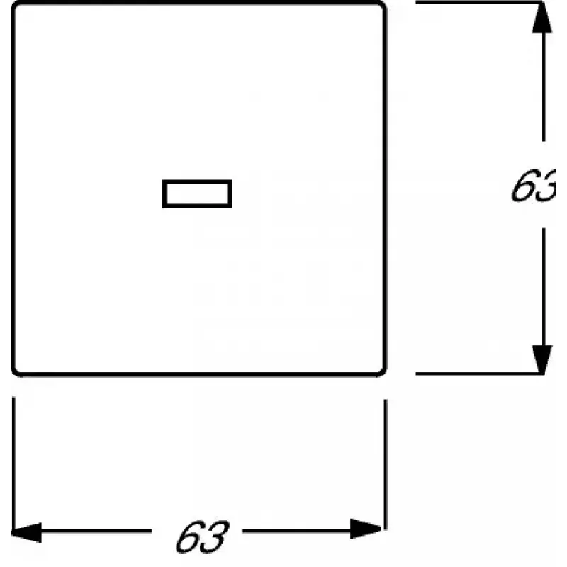 Placa de pared/tapa de interruptor Busch-Jaeger 1751-0-2814 blanco, 63×63 mm