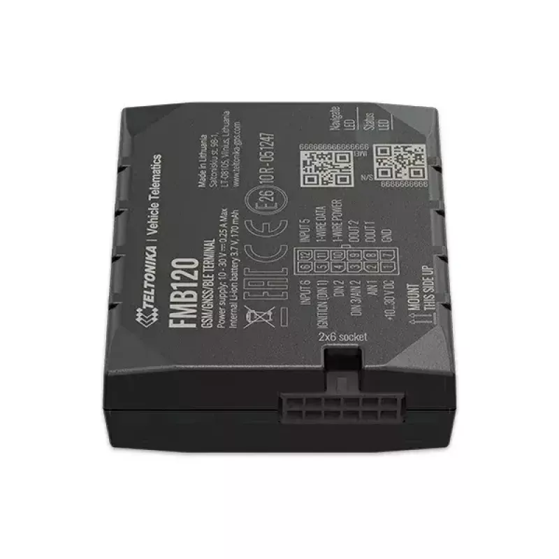 Teltonika FMB120 rastreador GPS para coche negro resistente al polvo