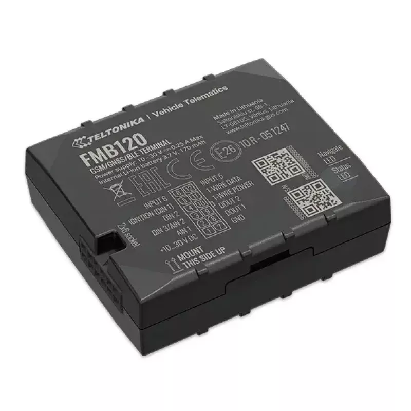 Teltonika FMB120 rastreador GPS para coche negro resistente al polvo