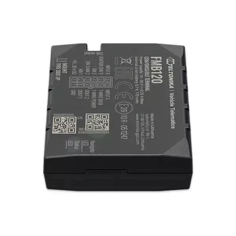 Teltonika FMB120 rastreador GPS para coche negro resistente al polvo