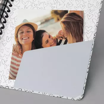 Cuaderno Sigel Jolie JN621 A5 120 hojas punteado Negro Naranja Rosa Blanco