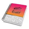 Cuaderno Sigel Jolie JN621 A5 120 hojas punteado Negro Naranja Rosa Blanco