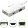 Adaptador Techly 3 en 1 Mini DisplayPort (Thunderbolt) a HDMI / DVI / VGA IADAP MDP-COMBOF12