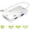 Adaptador Techly 3 en 1 Mini DisplayPort (Thunderbolt) a HDMI / DVI / VGA IADAP MDP-COMBOF12