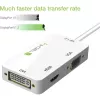 Adaptador Techly 3 en 1 Mini DisplayPort (Thunderbolt) a HDMI / DVI / VGA IADAP MDP-COMBOF12