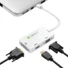 Adaptador Techly 3 en 1 Mini DisplayPort (Thunderbolt) a HDMI / DVI / VGA IADAP MDP-COMBOF12