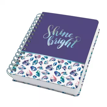 Cuaderno de notas Sigel Jolie JN617 A5 120 hojas azul verde rosa violeta blanco
