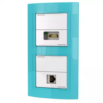 Módulo de toma RJ-45 + HDMI Kindermann 7456 000 544