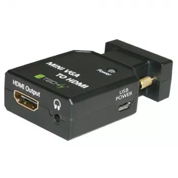 Techly mini convertidor VGA y audio a HDMI IDATA VGA-HDMINI