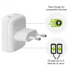 Cargador de pared d bramante re-charge Pro EU plano 2×USB-C 20W Blanco (Interior)