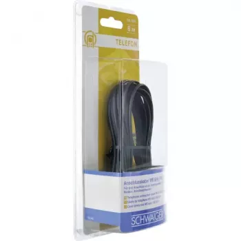 Cable de red Schwaiger 6,0 m RJ-11 - RJ-11 6 m negro