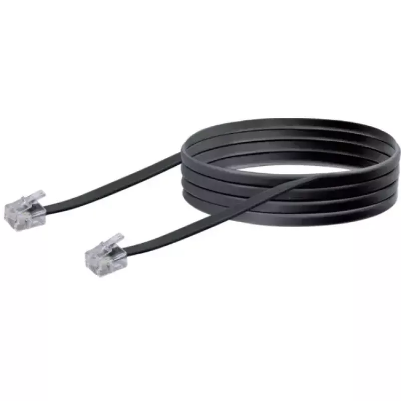 Cable de red Schwaiger 6,0 m RJ-11 - RJ-11 6 m negro