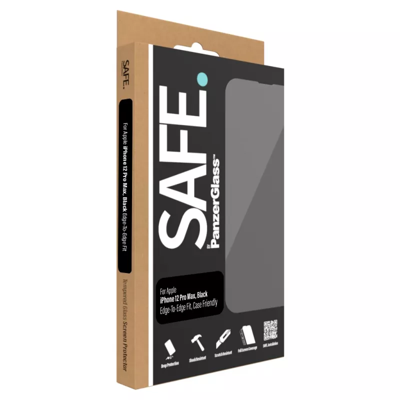 Protector de pantalla PanzerGlass SAFE. by ® Apple iPhone 12 Pro Max sin bordes resistente a arañazos y golpes