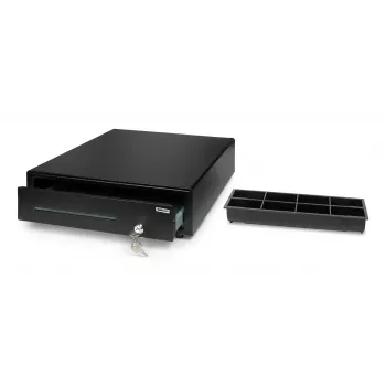 Cajón portamonedas electrónico Safescan LD-4141, carcasa de acero, 410×415×115 mm, negro, 6 llaves