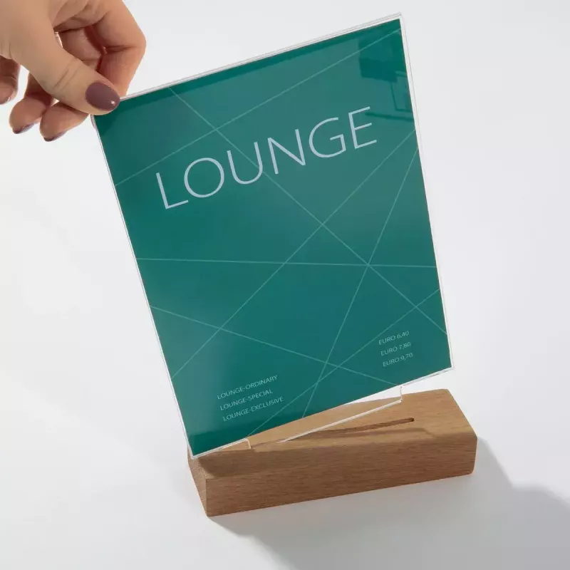 Soporte para carteles Sigel TA254 A5 acrílico marrón transparente 150 mm 235 mm