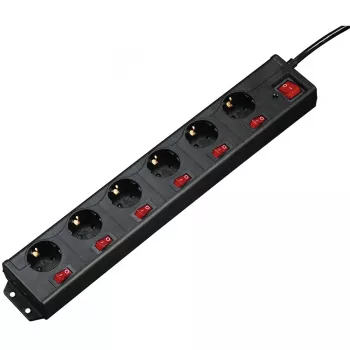 Hama 00137259 regleta de alimentación 1,4 m 6 tomas de corriente AC interior negro