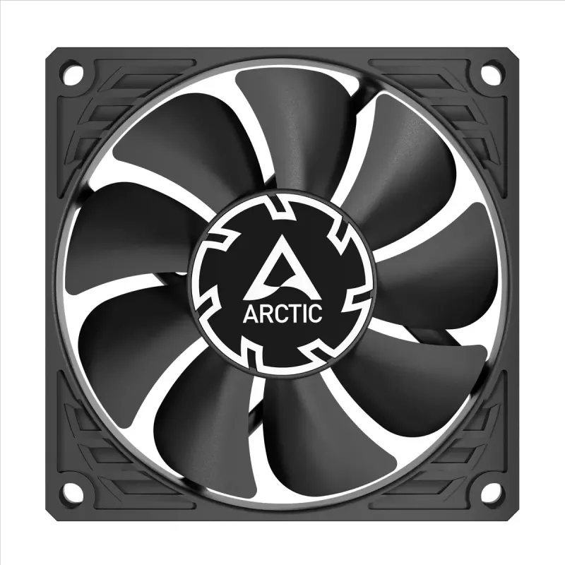Ventilador Arctic P8 slim PWM PST 80mm perfil bajo 38,23 m³/h rodamiento fluido dinámico negro
