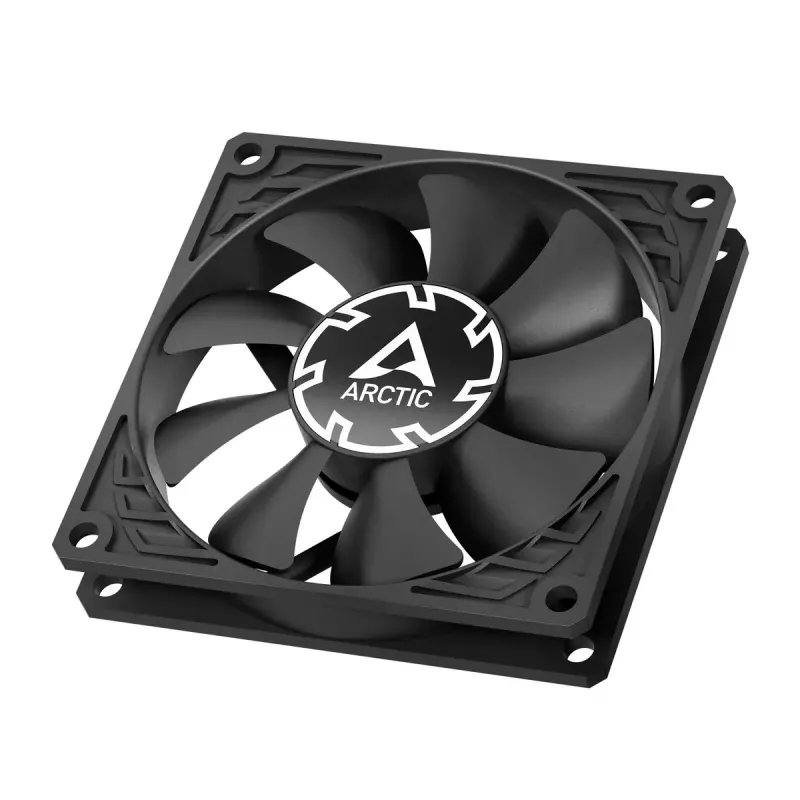 Ventilador Arctic P8 slim PWM PST 80mm perfil bajo 38,23 m³/h rodamiento fluido dinámico negro