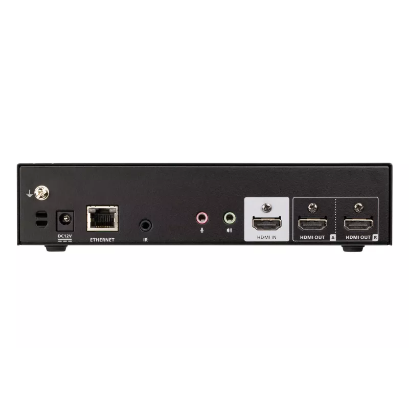 ATEN conmutador de presentación sin interrupciones con Quad V, HDMI, USB Type-A, Metal, Negro, 60 Hz, 15 m